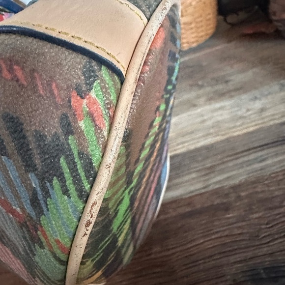 1990’s Dooney & Bourke Rainbow Plaid Bucket Bag - RARE Vintage!! - Picture 10 of 11